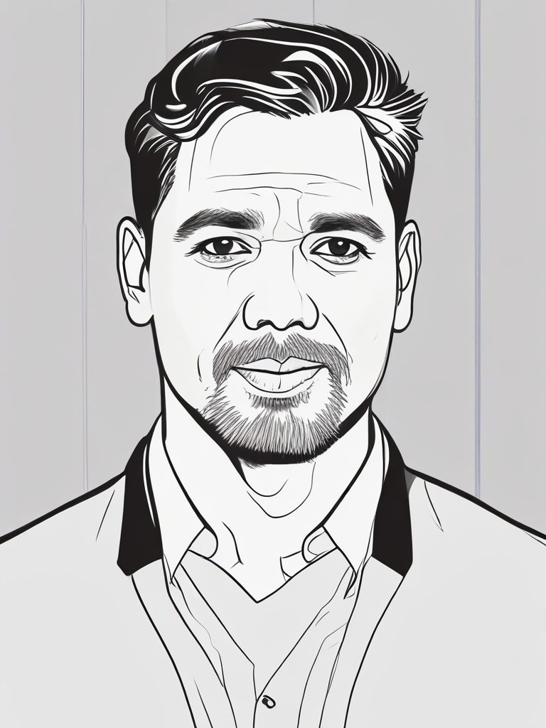 AI Headshot: line art drawing of {prompt}, portrait, sleek, modern, minimalist, graphic, line art, vector graphics